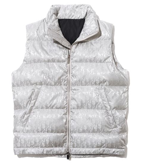 dior oblique down jacket white|Dior sleeveless jacket.